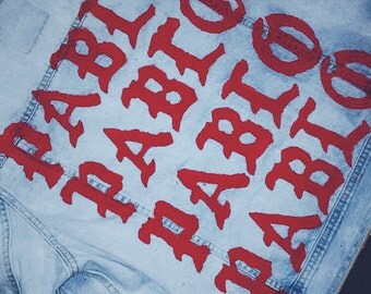 Hand Painted Denim Pablo Jacket Kanye West Yeezy TLOP