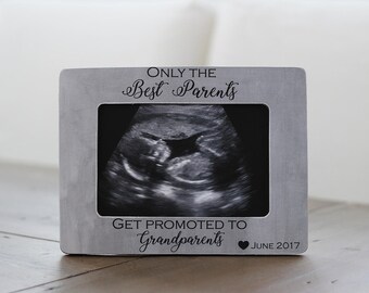 Personalized GIFT Picture Frame for Grandparents Only The Best Parents Get Promoted to Grandparents