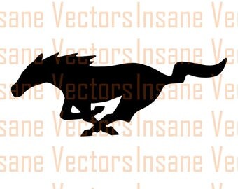 Mustang Vector Silhouette Clip Art Image | Mustang Vector | Mustang svg | Horse svg | Ford Vector | Car Vector | Ford svg | ford pdf