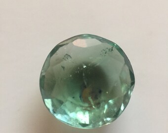 Green Round Faceted Tourmaline Gemstone