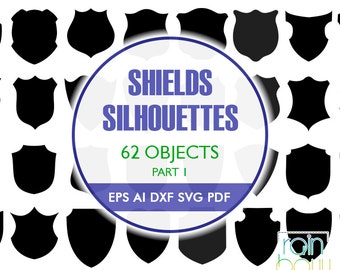 Shield Svg, Shield Clipart, Shield Silhouette, Badge Svg, Police Badge Svg, SVG Sign, Svg Files, Svg Silhouette, Vector Svg, EPS Files