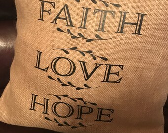 Burlap 18x18 Pillow COVER