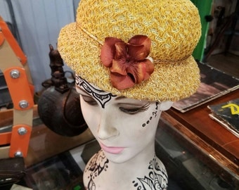 Vintage Hat from 1950s - Vintage Style - Mid Century - Flapper Style - Vintage Pillbox Hat - Womans Vintage Hat - Gift for Her