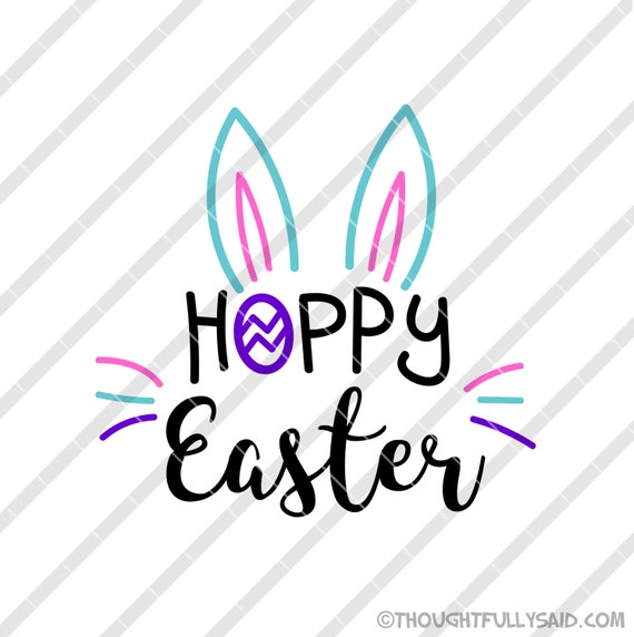 Download Hoppy Easter SVG DXF png eps files for cutting machines