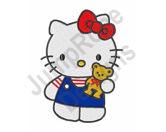 Hello Kitty & Bear - Machine Embroidery Design
