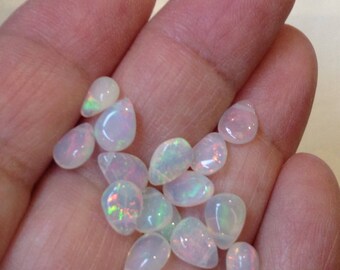 One 6mm Ethiopian Opal briolette, High Quality Opal Gemstons, Genuine Ethiopian Opal gemstones, Welo Opal, Natural Opal, Natural gemstones