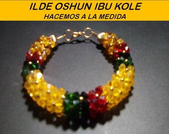 Ide Oshun Kole santeria ifa elaborado en cristales Swarovski