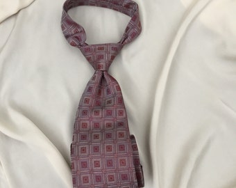 Rose gold silk men's tie - Rasel vintage silk tie - Made in Turkey - Silk vintage necktie - Fuchsia - Maroon - Champagne