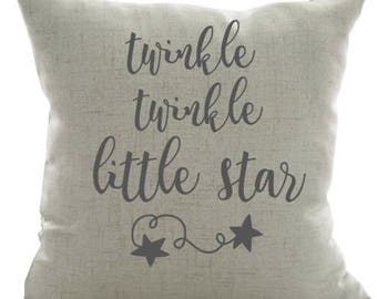 Twinkle Twinkle Little Star Pillow-Nursery Pillow, Star, Baby Gift, Baby Pillow, Newborn Gift, Baby Shower Gift, Gender Reveal Gift