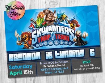 Skylanders Invitation, Skylanders Invite, Skylanders Party, Skylanders Birthday, Skylanders, Skylanders Theme, Printable, Digital, AB-024