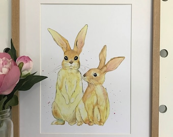 artbrush 'Bunnies' Print (Bunnies, Bunny, Rabbit)