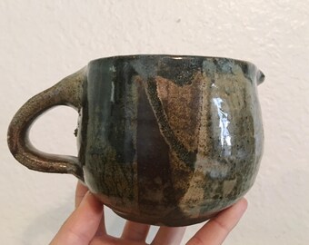 Vintage Ceramic Creamer, Glazed Pitcher, Earthenware, Drip ware Planter // SALE