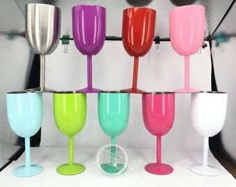 insulated metal wine glasses with lids