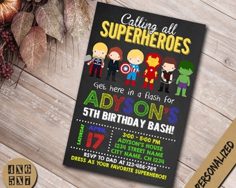 Avengers Invitation / Avengers Birthday Invitation / Avengers / Avengers Party / Avengers Invite / Avengers Birthday / Superhero Invitation