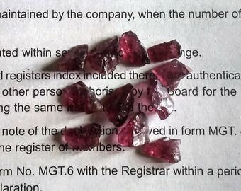 Natural Garnet Rough Ruby Red Garnet Chuncks approx 37.5 Ct. LT-4