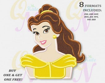 BOGO FREE! Belle Applique Embroidery Designs, Disney princesses Machine Embroidery Designs, Beauty and the Beast embroidery designs, #083