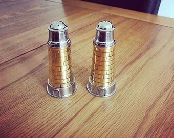 Salt and Pepper shakers, Brass Salt Pepper shakers, Dining essentials, salt shakers, kitchenware, metal salt and pepper shakers, shake