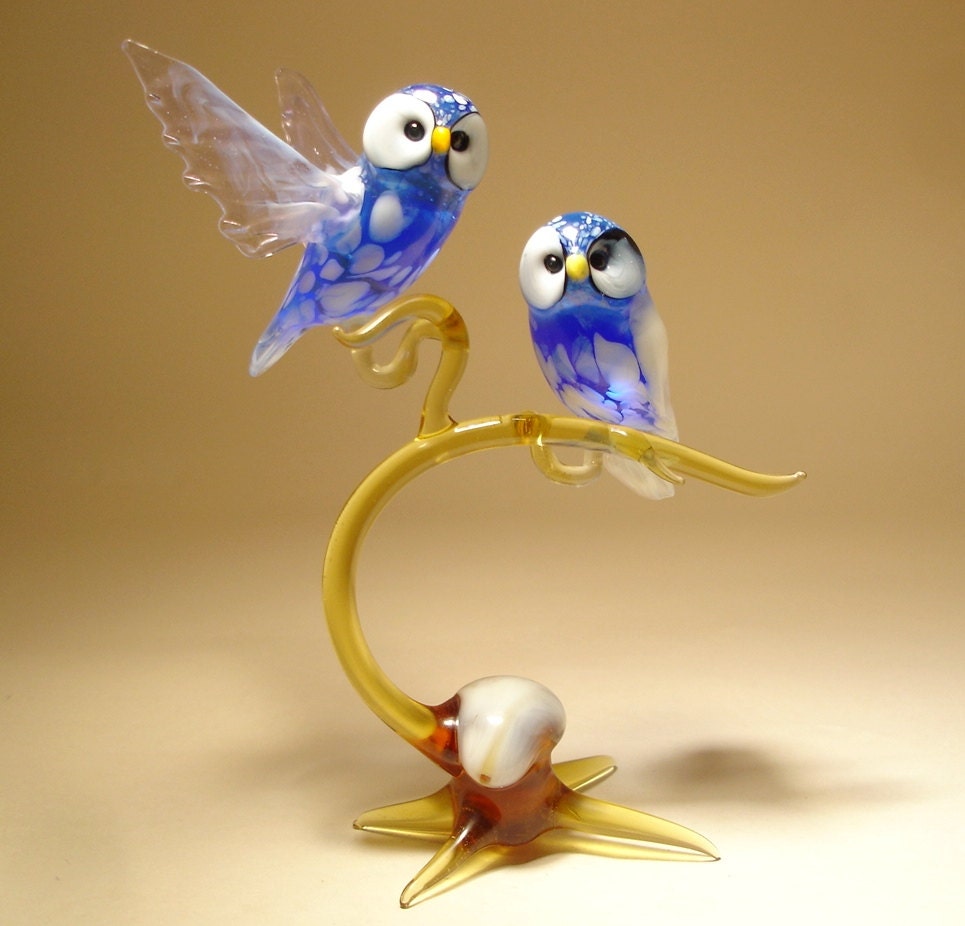 art glass bird figurine