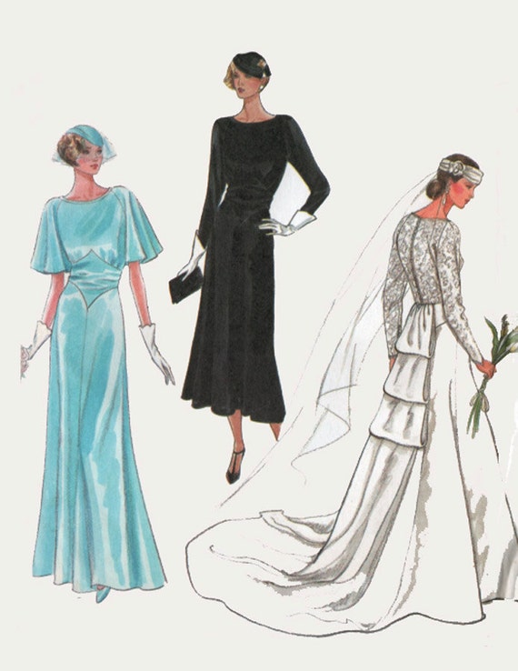  1920s  Wedding  Dress  or Gown  Sewing Pattern  60th Anniversary