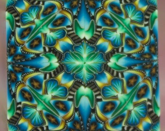 Polymer Clay Square Kaleidoscope Cane (16bb)