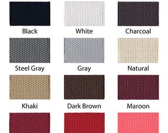 Cotton Webbing - 5 Yards - 1.25" Medium Heavy Weight for Key Fobs, Purse Straps, Belting - SEE COUPON