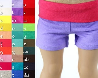 Fits like American Girl Doll Clothes - Yoga Shorts, You Choose Colors
