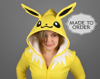 Jolteon Pokemon Costume Hoodie - Made to Order