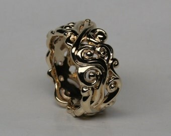 Mists of Avalon Band in 14K Yellow Gold, Size 10 1/2