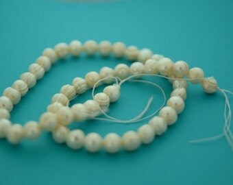 CREAM freshwater PEARL strand FOR jewelry supplies