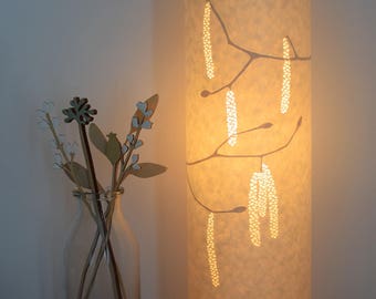 Tall Hazel Catkins table lamp
