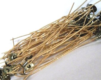 Candle Wicks 50 Qty - Candle Supplies - Pre Tabbed Wicks - Heinz Natural Coreless CD 5-12 - Small Wicks, Large Wicks, Cotton Wicks