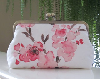 Cherry Blossom Clutch,Bridal Accessories,Bridal Clutch,Bridesmaid Clutch,Floral Clutch,Wedding Clutch