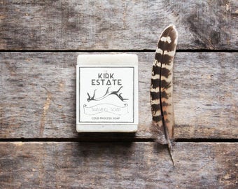 Shaving Soap, Antler, large bar, handmade soap, cold process soap, artisan, organic, all natural, lightly scented, vegan, herbal soap