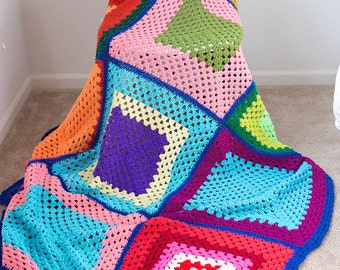 SALE - Bright and Bold Knit Blanket