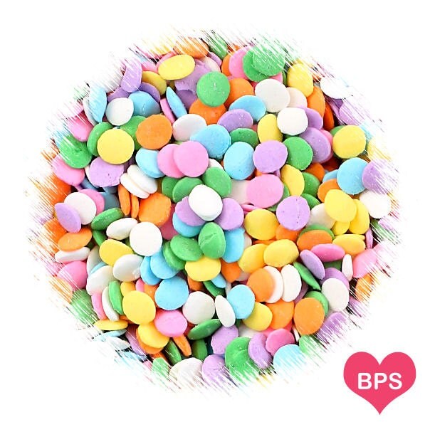 Pastel Rainbow Polka Dot Quin Sprinkles Confetti Dot Quins
