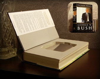 Hollow Book Safe & Flask (George W. Bush Decision Points)