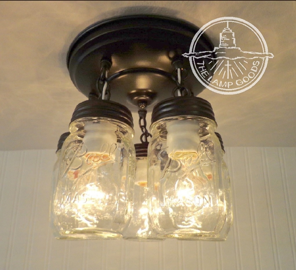 Mason Jar Light Fixture New Pint 5 Light Farmhouse