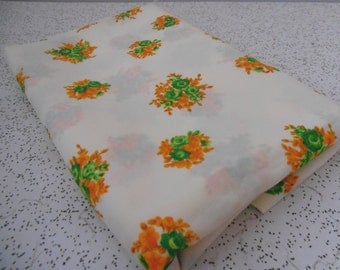 posy...vintage polyester crepe yardage