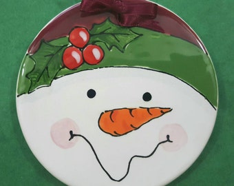 Christmas Ornament, Snowman Ornament, Baby's 1st Christmas, Personalized Ornament, Xmas Ornament, Christmas Gift, Christmas Swap, Snowman