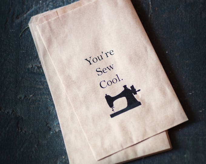 Kraft Bags - Merchandise - Gift - Food - Wedding Favor Bags - Sewing design - You're Sew Cool