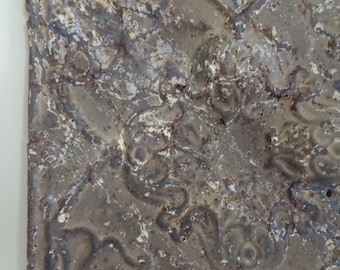 Ornate Antique Ceiling Tile - Lots of Rust and Chippy Paint - Architectural Salvage - Shabby Chic Paris Apartment