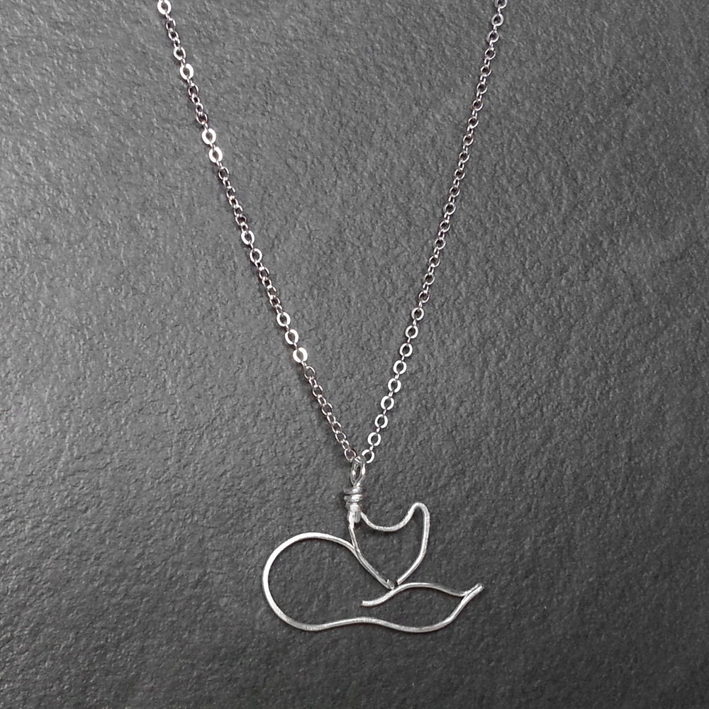 Fox Necklace Woodland Jewelry Silver Wire Fox Pendant Fox