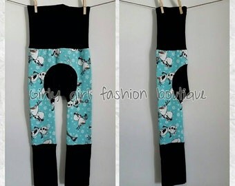 Maxaloones pantalons evolutif grow with me pants olaf sven frozen green black
