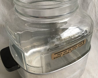 Vintage glass jar gallon glass jar humidifier aluminum jar holder