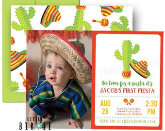 FIESTA Birthday Invitation - Fiesta First birthday invitation (any age) - Mexican Fiesta Invitation - Fiesta first birthday invitation