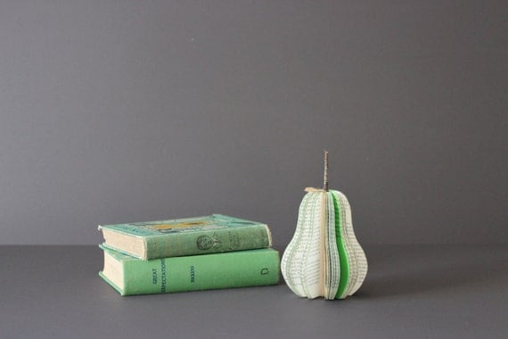 Items similar to small VINTAGE BOOK PEAR /// made to order on Etsy