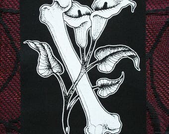 Femur and Calla Lilies Patch