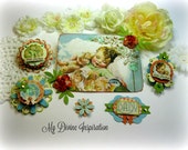 Graphic 45 Little Darlings - Lot De 45 Étiquettes Chipboard Vintage