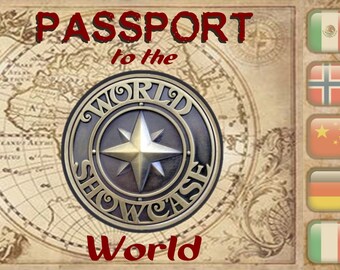 EPCOT Passport to the World Showcase at Disney World pavilion book Travel books Florida Scavenger hunt Magic Kingdom Autograph