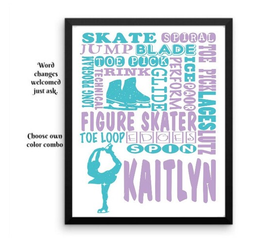 Figure skating gifts Ice skating gifts Personalized by JandAprints